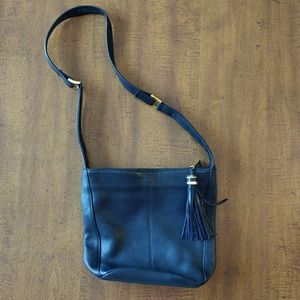 Vintage Tignanello Leather Shoulder Bag w/ Tassel
